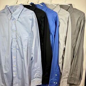 5-‎ Merona Dress Shirts Lot, Long Sleeve Button Down, Sz XL 17-17 1/2
